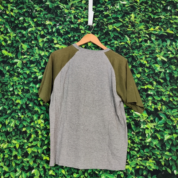 Matrix Green/Grey Baseball T-Shirt - Picture 2 of 3
